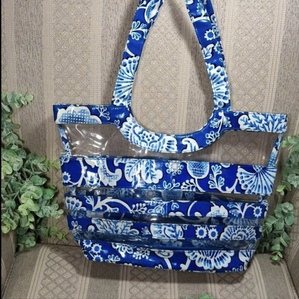 Vera Bradley Blue Lagoon Clear Tote